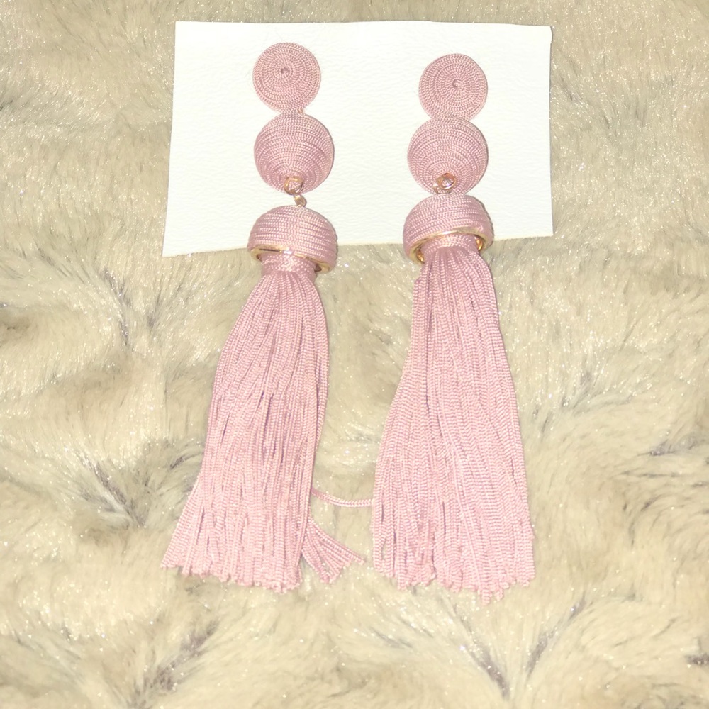 Never-worn Pink Tassel Earrings